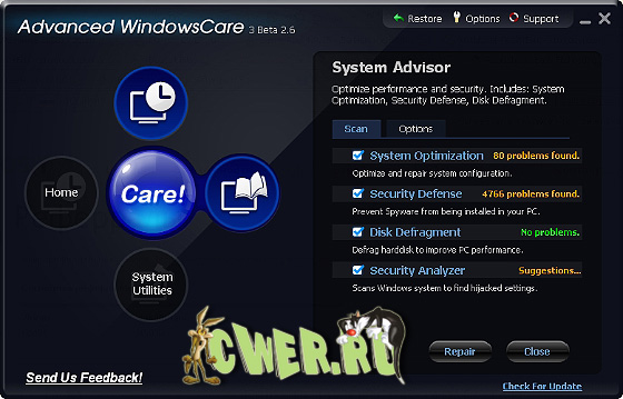Advanced WindowsCare 3 Beta 2.8.5
