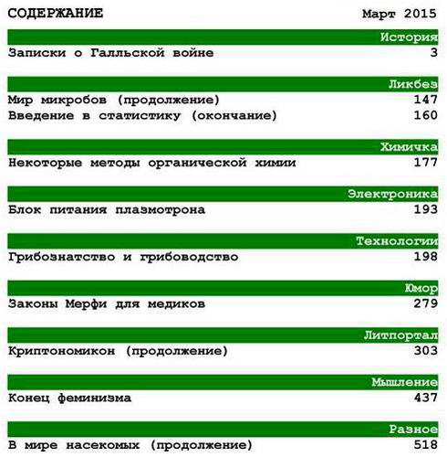 Домашняя лаборатория №3 март 2015