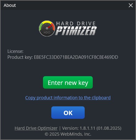 WebMinds Hard Drive Optimizer