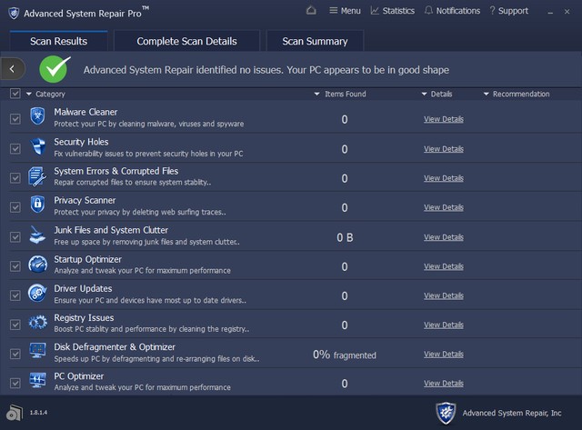 Advanced System Repair Pro 1.8.1.4