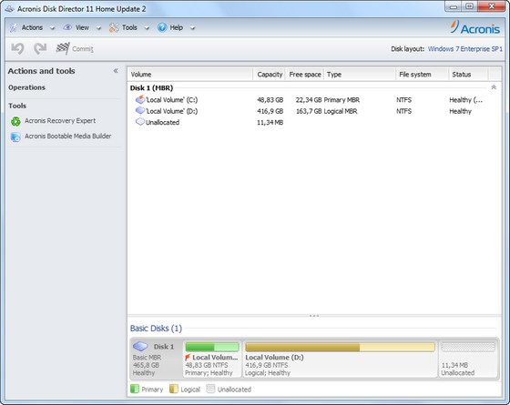 Acronis Disk Director