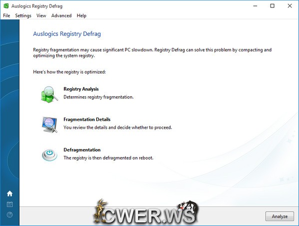 Auslogics Registry Defrag 9
